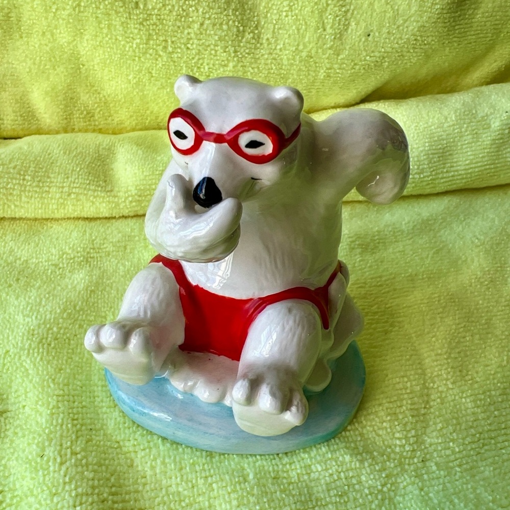 Coca Cola Ceramic Swimmer Polar Bear Collectible